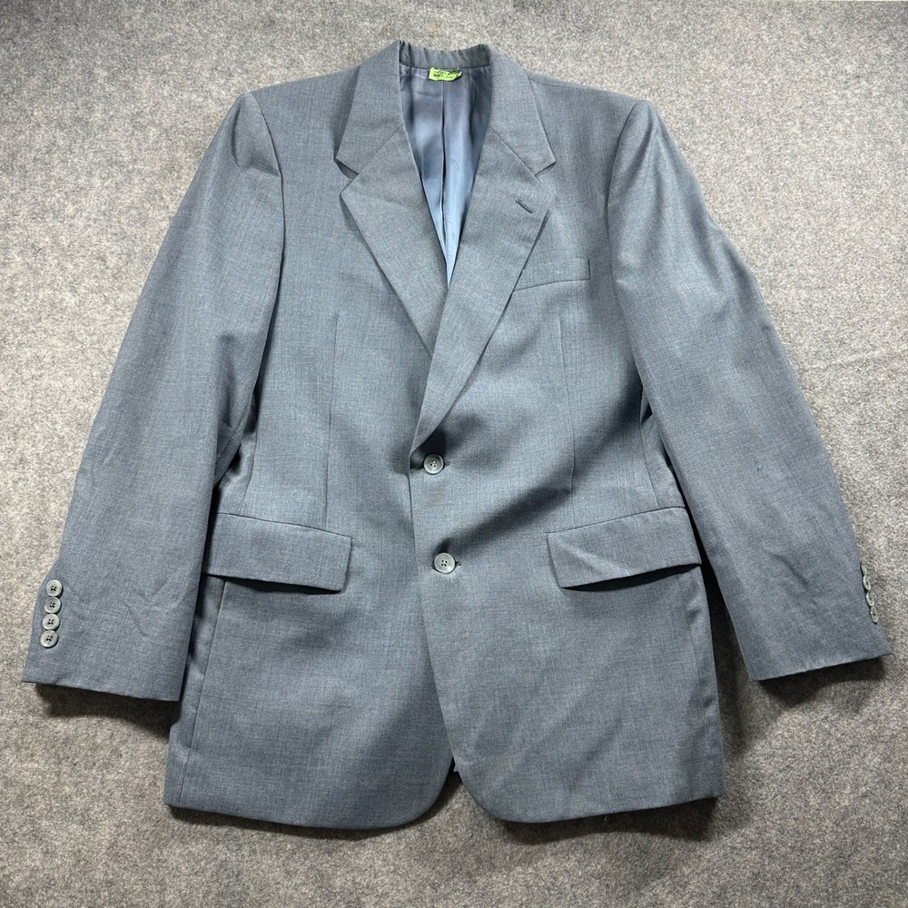 Christian Dior Monsieur Blazer Mens 42R Gray Two Button Wool Sport Coat USA